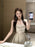 Ele Satin Slim Fit ter Dr Women's Summer High Waist Flared ort Skirt Slimming A-Line Dr Korean Sle Casual Wear