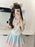Y2k Sweet Style Skirt Set Bow Tie Peter Pan Collar Top High-Waist Puffy Skirt 2 Piece Set Summer Preppy JK Sailor Uniform Outfit