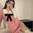 Bow Female Knit Dress High Quality Deals Trend Fashion Korean Comfortable Casual Essential New in Pink Women's Crochet Dresses