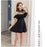 VenusFox Jielur Elegant Lace Off Shoulder Women Dress Summer Korean Hipster Black White Sexy Party Slim Ruffles A Line Dress Vestidos