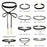 VenusFox 10 Pcs/pack Choker Necklace Black Lace Leather Velvet Strip Woman Collar Party Jewelry Neck Accessories Chokers
