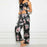 VenusFox Ladies Floral Pajamas Set Underwear Sleeveless V-neck Backless Vest Top Lace Satin Trousers Sleepwear Nightwear Mujer Pijama