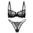 VenusFox Women Bra Lace Embroidery Brief Panty Sets Ultrathin Sexy Underwear Transparent Panties Lingerie Brassiere See through