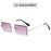 VenusFox Retro Sunglasses Women Brand Designer Fashion Rimless Gradient Sun Glasses Shades Cutting Lens Ladies Frameless Eyeglasses