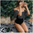VenusFox New Sexy Off Shoulder Solid Swimwear Women One Piece Swimsuit Female Bathing Suit Body Ruffle Swim Wear biquini
