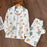 VenusFox Women's Sleepwear 100% Cotton Gauze Soft Pajama Sets Button Down Long Sleeve Pj Floral Pajama Set