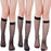 VenusFox Hollow Ladies Lace Sexy Women's Jacquard Fishnet Stocking Knee Socks Anti-off Silk Stockings Black Knee High Socks