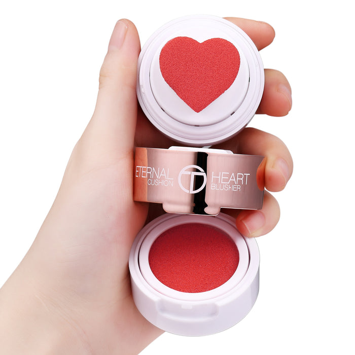 VenusFox Makeup Face Blusher Powder Heart shape Waterproof Long Lasting Lip liquid Natural Cheek Face Base Contour Blush Makeup