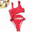 VenusFox High Waisted Bathing Suit Women One Piece Sexy Bandage White Cut Out Swimsuit Push Up Swimwear Monokini Swimming Suit Women