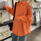 VenusFox Autumn Corduroy Oversized Orange Fall Casual Tops for Women