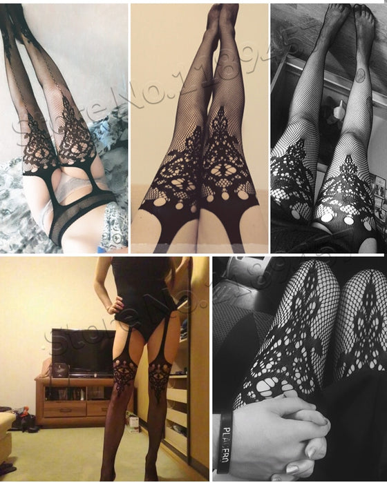 VenusFox Summer Lady Fashion Sexy Women Stylist Fashion Lace Top Tights Thigh High Stockings Fishnet Nightclubs Pantyhose Over Knee Socks
