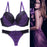 VenusFox 2 Piece Sexy Bra Underwear Set Women Lingerie Push Up Ultra-Thin DD E Cup Adjusted Wired Plus Size Lace Thong Bras Panty Suit