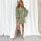 VenusFox Purple Asymmetry Mini Dress Tunic High Waist Ladies Elegant Sexy V Neck Lantern Long Sleeve Green Dresses Womens Fashion