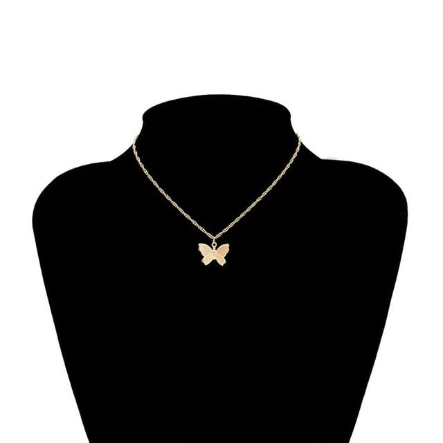 VenusFox Gold Color Star Party Women's Pendant Necklace Fashion Female Choker Necklaces Jewelry Simple Ladies Pentagon-Star Jewelry Gifts