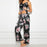 VenusFox Ladies Floral Pajamas Set Underwear Sleeveless V-neck Backless Vest Top Lace Satin Trousers Sleepwear Nightwear Mujer Pijama