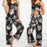 VenusFox Ladies Floral Pajamas Set Underwear Sleeveless V-neck Backless Vest Top Lace Satin Trousers Sleepwear Nightwear Mujer Pijama