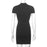 Venus Fox Gothic Choker Halter Bodycon Black Dress Female Solid Cut Out Fashion Summer Dress Mini Side Split Sundress