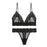 VenusFox Femme Sex Lingerie Set Lace Transparent Bra Set Dot Mesh Bralette Women Push Up Brassiere T Back Panties Sets Backless V Neck