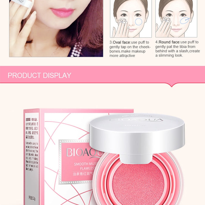 BIOAQUA Cushion Blusher Palette Nude Makeup Mineral Blush Bronzer Powder New Cosmetics Sleek Maquiagem Korean Make Up