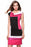 VenusFox Fashion Geometrical Short Sleeve O-neck Pencil Bodycon Dress