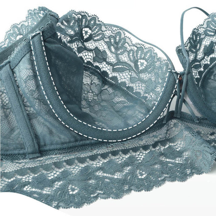 VenusFox Top Classic Bandage Bra Set Lingerie Push Up Brassiere Lace Underwear Set Sexy Transparent Panties For Women underwear