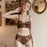 VenusFox Women's Sexy Bra and Panties Set Push Up Women's Lingerie Padded Cup Strappy Underwire Set For Women Mid-Rise Panties  Brown