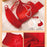 VenusFoxNew Sexy Bra Set Women's Push Up Red Black Underwear Panties Student Comfortable Breathable Bra Set Sexy Underwear For Women