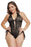 VenusFox Womens Sexy Deep V Halter Lace Teddy, Cute Bowknot Mini One Piece Lingerie Plus Size