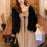 VenusFox French Vintage Midi Dress Women Puffer Sleeve Square Collor Office Elegant Dress Female 2021 Spring Dot