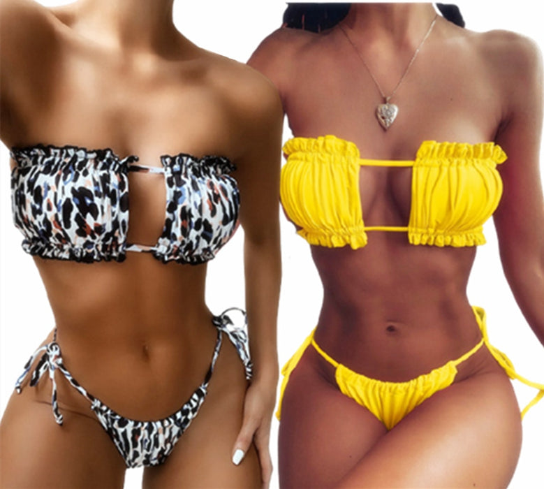 VenusFox Leopard Bikinis Set For Women Swimsuit Summer Beach Wear Brazilian Biquinis Feamle Bathing Suits 2021 Sexy Women Bikini Swimwear