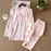 VenusFox Spring New Ladies Pajamas Set Floral Printed Soft Sleepwear Cotton Simple Style Women Long Sleeve+Pants 2Piece Set Homewear