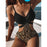 VenusFox One Piece Swimsuit 2021 New Sexy Print Floral Swimwear Women Bodysuit Leopard Strappy Slimming Bathing Suit Beach Wear Monokin