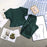 VenusFox Green Brown Women Sleepwear 2 Piece Set Round Neck Short Sleeve Top Solid Loose Pants Satin Home Wear Casual Suit Sets