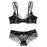 VenusFox Varsbaby  Ultra-thin Transparent Large Size Underwear Sexy Floral Bra+Panty Set