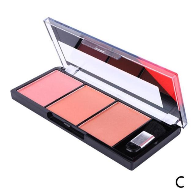 VenusFox Face Blush Palette Makeup Natural Powder Rouge Easy Blusher Palette Wear Blush Women To Makeup Mineral Blush Brush With Pig T6R4