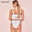 VenusFox New Sexy White One Piece Swimsuit Women Cut Out Swimwear Push Up Monokini Bathing Suits Beach Wear Swimming Suit For Women