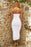 VenusFox Sexy Women Bodycon Dress Slim Elegant Ruched Maxi Dresses Summer Strapless White Backless 2 Layer Evening Party Dress Women