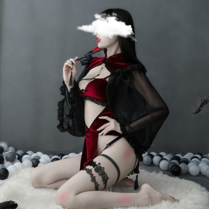 VenusFox Sexy Lingerie Costumes Halloween Performance for Party Witch Vampire Cosplay Costume Cow Cosplay Anime Clothes Sleepwear Set