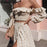 VenusFox Women Sexy Dress Fashionable Slim Fit  Ruffle Dress Set Floral Strapless A-line Midi Dress Lrregular Mid-Waist Lace Dress