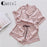 VenusFox Silk Pajamas for Women Home Suit Heart Embroidered Pajamas Pj Set Satin Sleepwear