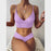 VenusFox High Waist Bikini 2021 Women Swimwear Female Swimsuits Black Sexy Thong Bikinis Set Beach Wear Swimming for Women Bathing Suit