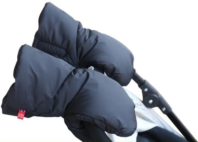 Winter baby stroller warm Fur hand cover glove
