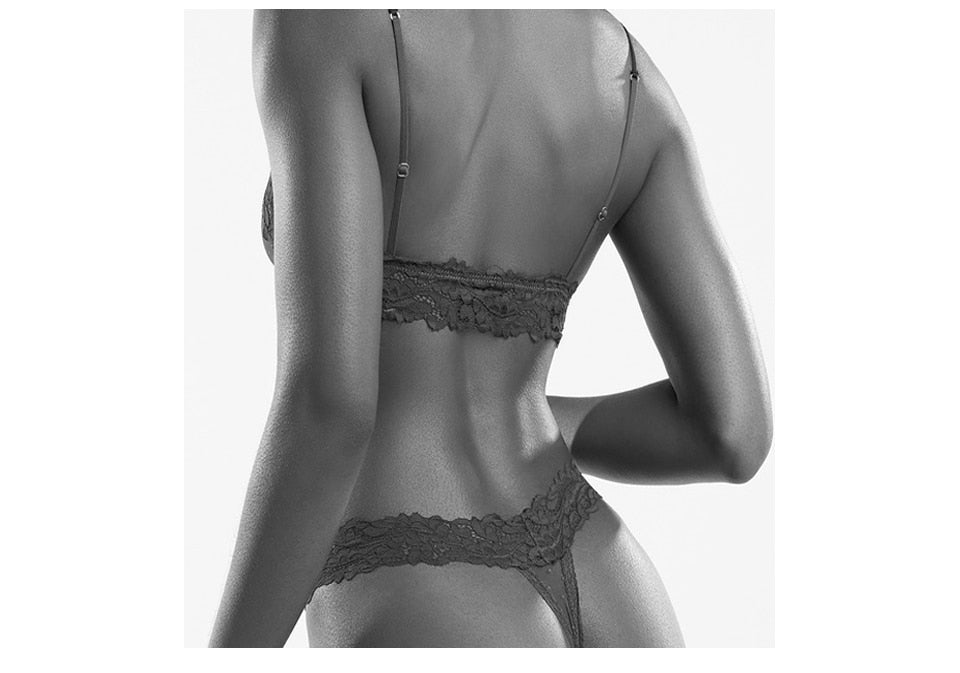 VenusFox Femme Sex Lingerie Set Lace Transparent Bra Set Dot Mesh Bralette Women Push Up Brassiere T Back Panties Sets Backless V Neck