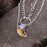 VenusFox Crystal Moon Pendant Chain Multi-layer Necklace for Women Girl Gift Jewelry