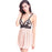 VenusFox new sexy lace flower embroidery bra style transparent mesh gauze nightgown suit