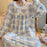 VenusFox Women Night Dress Blue Dot Print Oversize Sleepwear Cute Girls Lingerie Loose Long Sleeve O-Neck Lace Night Shirt Gown
