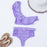 VenusFox Sexy Bikinis Women 2021 One Shoulder Swimwear High Waist Swimsuit Purple Bandage Bathing Suits Ruffle Beach Wear Biquini Female