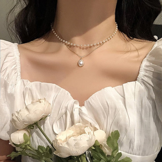 VenusFox Punk Thick Chain Heart Choker Necklace Retro Gothic Rock Gold Color Silver Color Geometric Clavicle Necklace Jewelry Gift