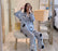 VenusFox Women's Pajamas Set Lingerie for Female Spring V-Neck Long Sleeves Trousers Suit Sleepwear Sets Viscose