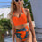 VenusFox Leaf Floral Bikini Set Women Backless High-Waisted Two Pieces Swimwear 2021 Beach Bathing Suits Swimsuits